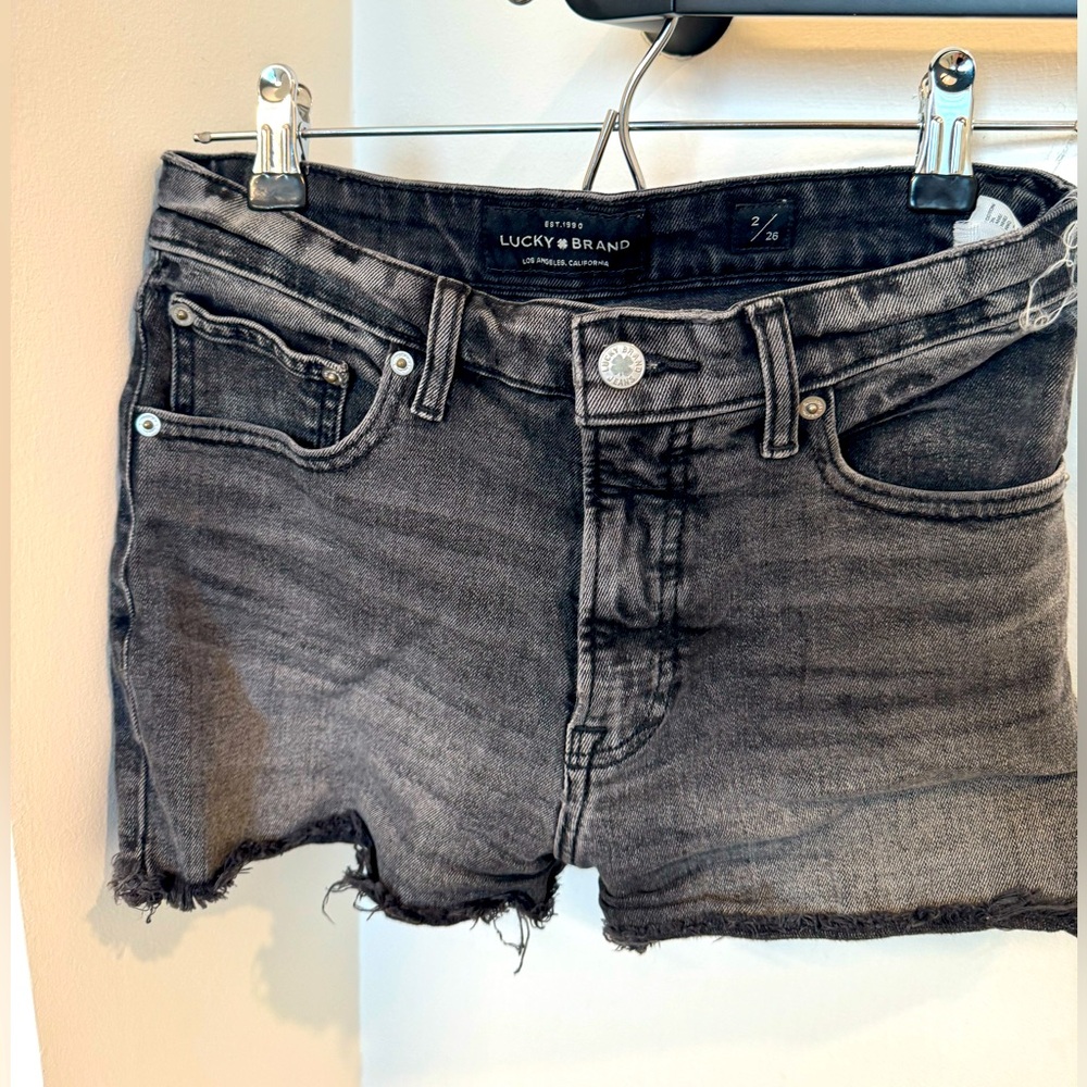 Lucky Brand black denim shorts size 26